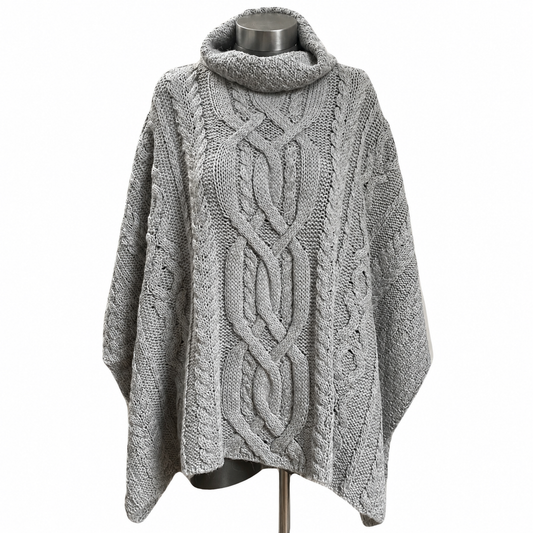 Poncho de baby alpaca para mujer Firenze - Apitara