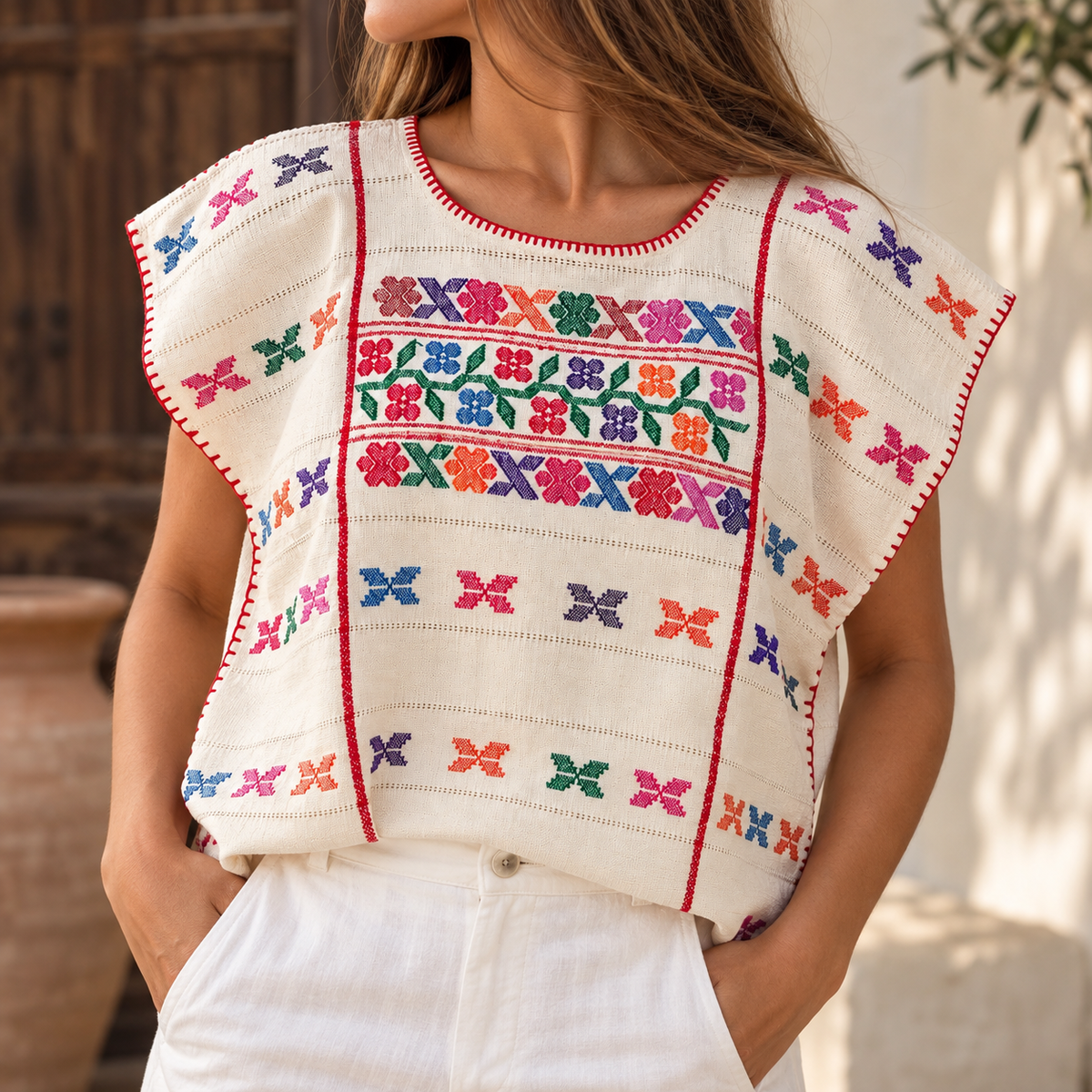 blusa huipil mexico oaxaca agave