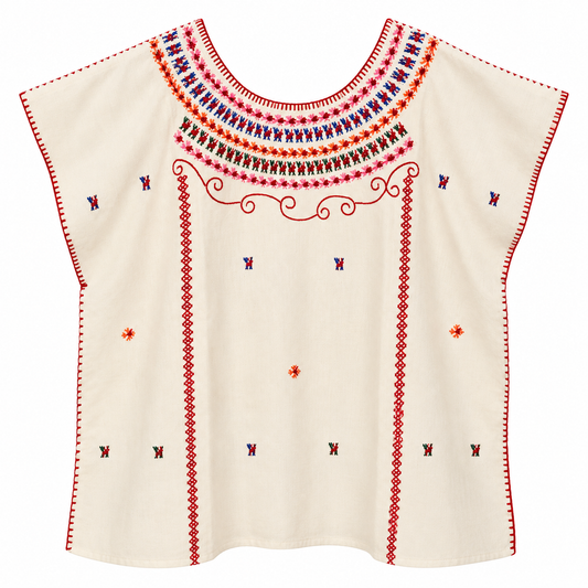 blusa huipil mexicano mujer