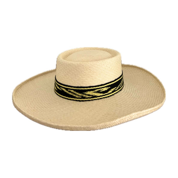 Sombrero Mujer Boater Ikat