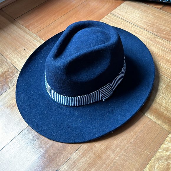 Sombrero Paño fedora azul chamanto T-S