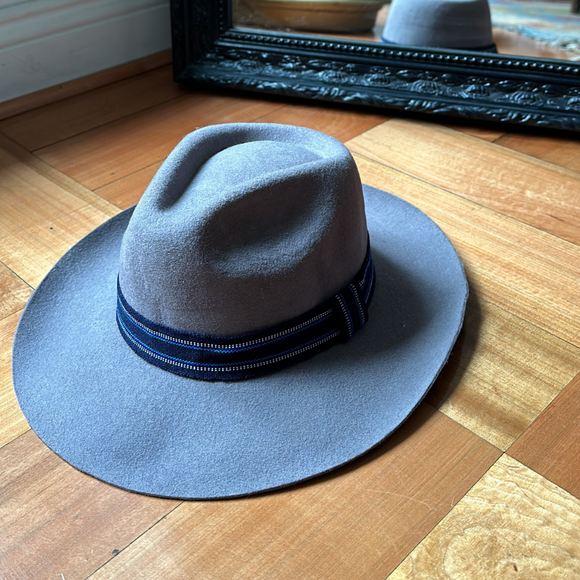 Sombrero Paño fedora gris T-S