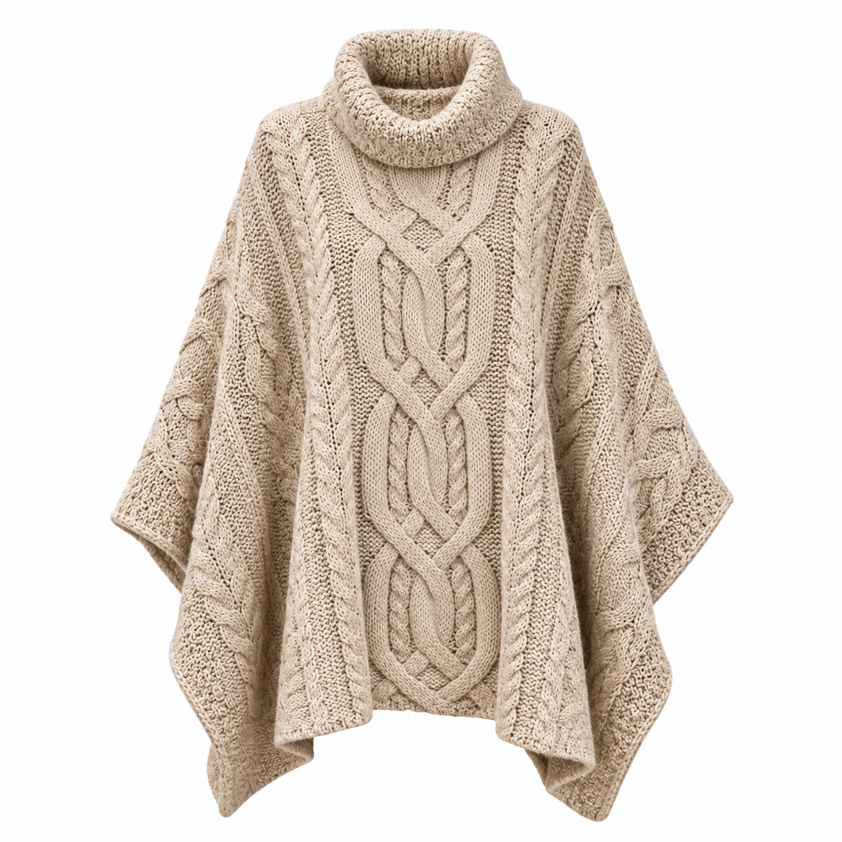 Poncho de baby alpaca para mujer Bianca - Apitara