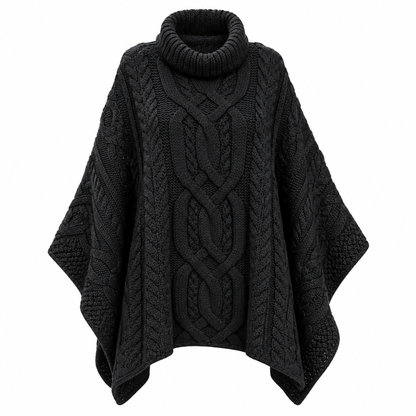 Poncho de baby alpaca para mujer Capri - Apitara
